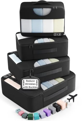 4 Set Packing Cubes for Travel Essentials