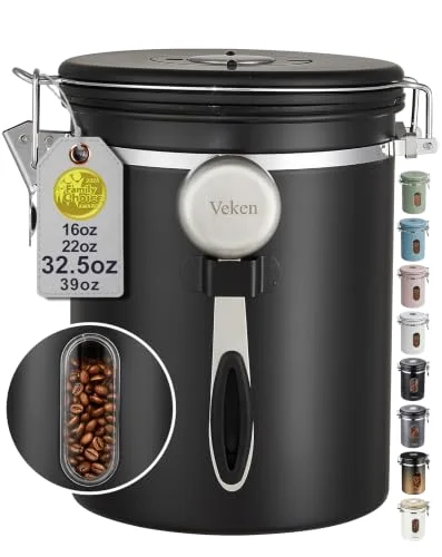 Coffee Canister with Window, 32.5OZ