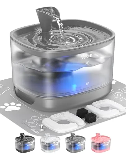 Cat Water Fountain with Detachable Tank, Easy to Clean & Assemble