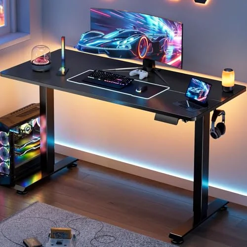 55 Inch, Height Adjustable Sit Stand Up, Black