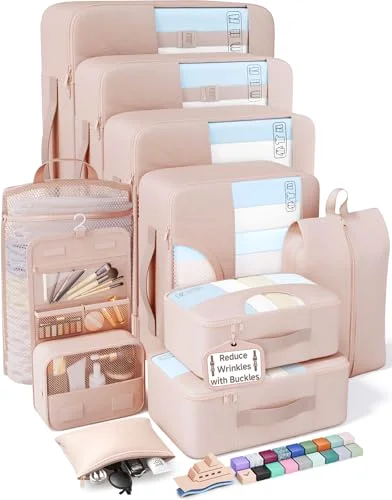4 Set/6 Set /8 Set /9 Set /10 Set /11 Set Packing Cubes for Travel
