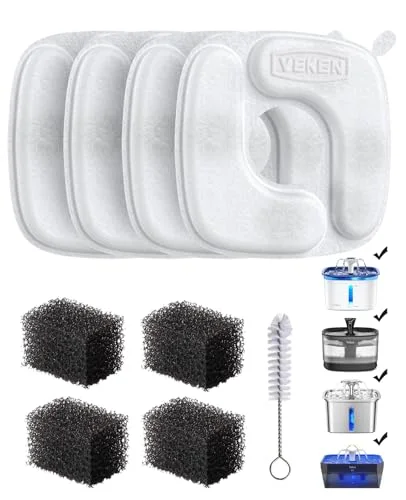 Cat Water Fountain Filters, 4 Pack Replacement Filters