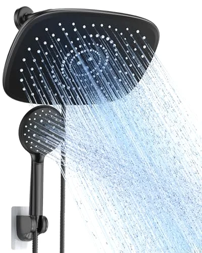 10“ Rain Shower Head with Handheld, Dual High Pressure Shower Heads