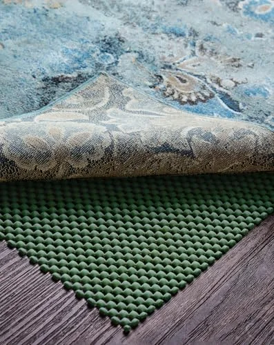 2x3 Ft Rug Pad Gripper for Hardwood Floors, Dark Green