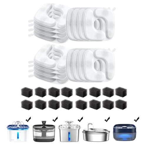 Cat Water Fountain Filters, 16 Pack Replacement Filters