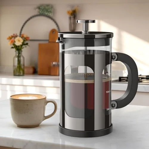 French Press Coffee Maker 21oz 0.6 L, Single Serve Small Pot
