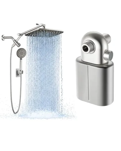 11.8" Starlight Shower Head with Handheld&Nickel Shower Filter