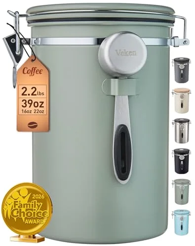 Coffee Canister, 39OZ, Green