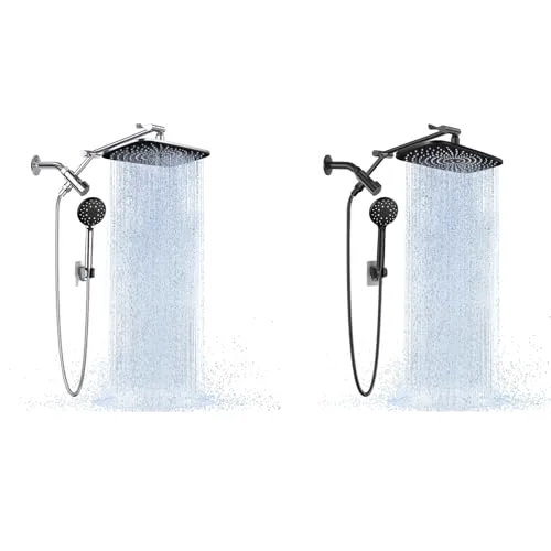 Shower Head with Handheld Chrome & Black