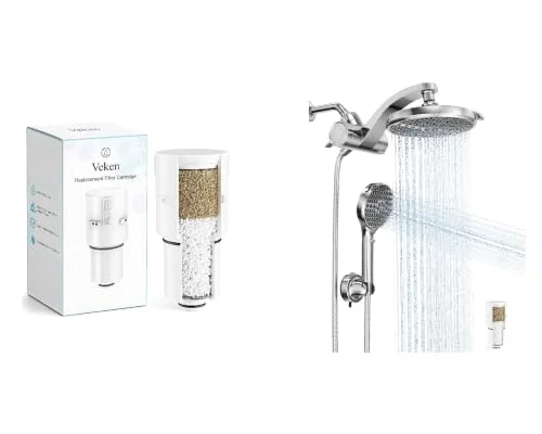 Filtered Shower Head with Handheld Chorme