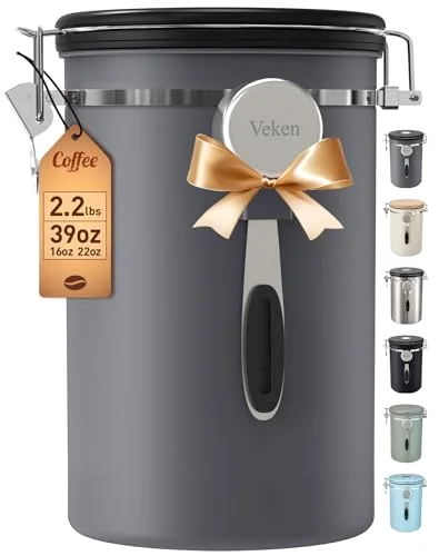 Coffee Canister, 39OZ, Gray