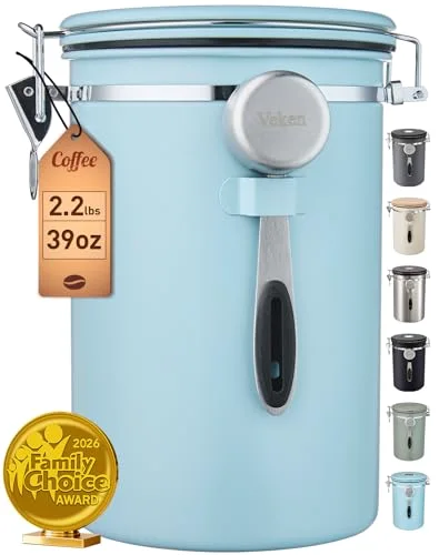 Coffee Canister, 39OZ, Light Blue