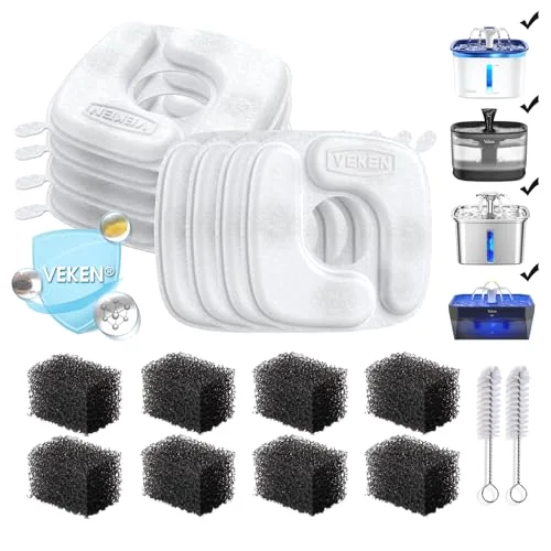 Cat Water Fountain Filters, 8 Pack Replacement Filters