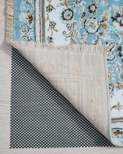 8x10 Ft Rug Pad Gripper for Hardwood Floors, Dark Blue