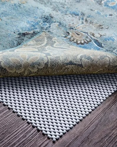 5x7 Ft Rug Pad Gripper for Hardwood Floors, Grey Blue
