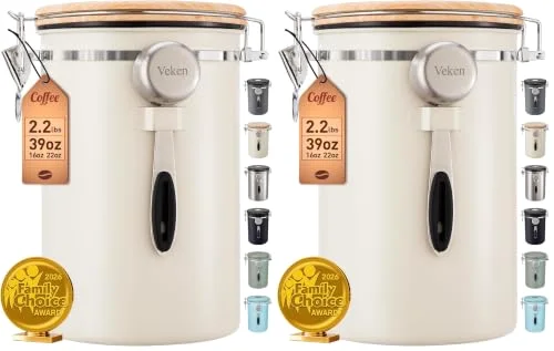 Coffee Canister, 39OZ, Cream