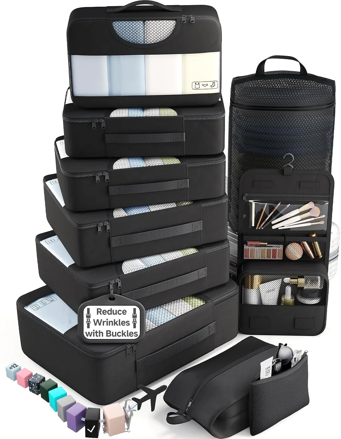 10 Set/8 Set Packing Cubes for Travel Essentials