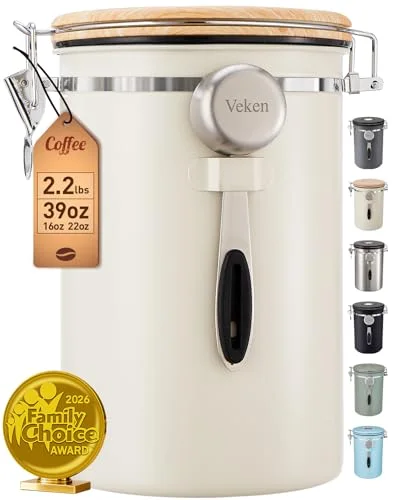 Coffee Canister, 39OZ, Cream