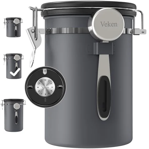 Coffee Canister, 22 oz, Gray
